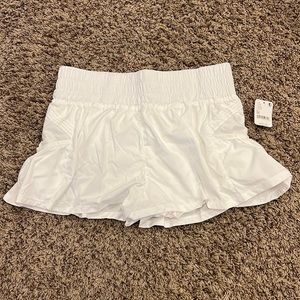 White Free People Movement Shorts-NWT